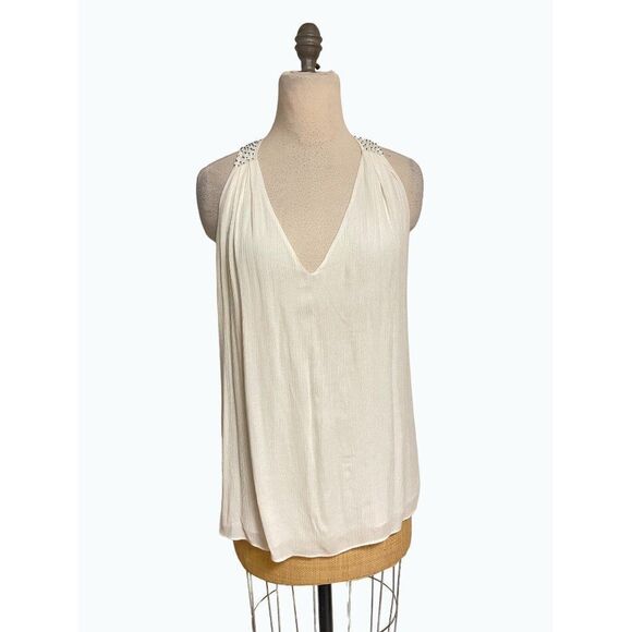Haute Hippie Stolen Glances V-Neck Sleeveless Top Small - Picture 3 of 6